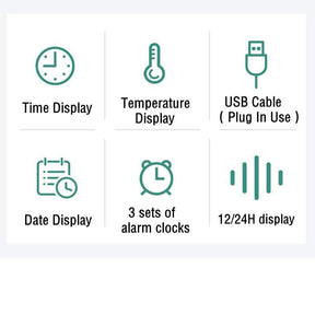 Relógio Despertador com sensor de temperatura