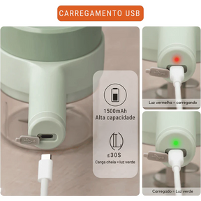 Processador de Alimentos Sem Fio Multifuncional 4 em 1 - UltraSmart